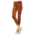 thumbnail image 1 of MeMoi Crushed Velvet Stretch Leggings - Womens - Female (Small/Medium, Acorn), 1 of 7