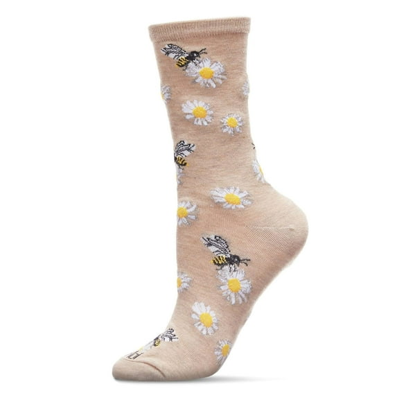 MeMoi Daisy Bees Bamboo Blend Crew Sock - Mens - Male