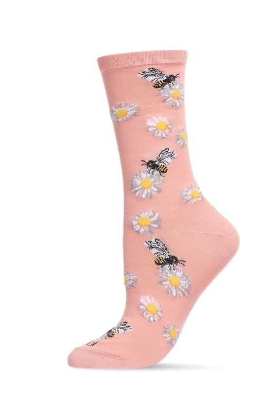Daisy Bees Bamboo Blend Crew Sock - Mens - Male