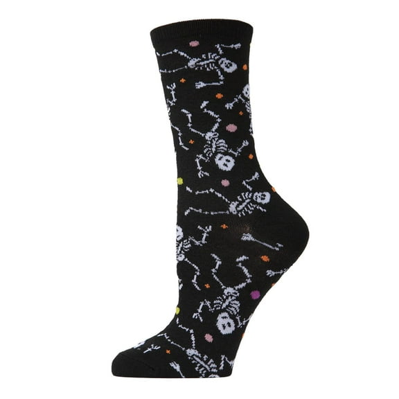 MeMoi Dancing Dead Skeleton Crew Socks - Mens - Male
