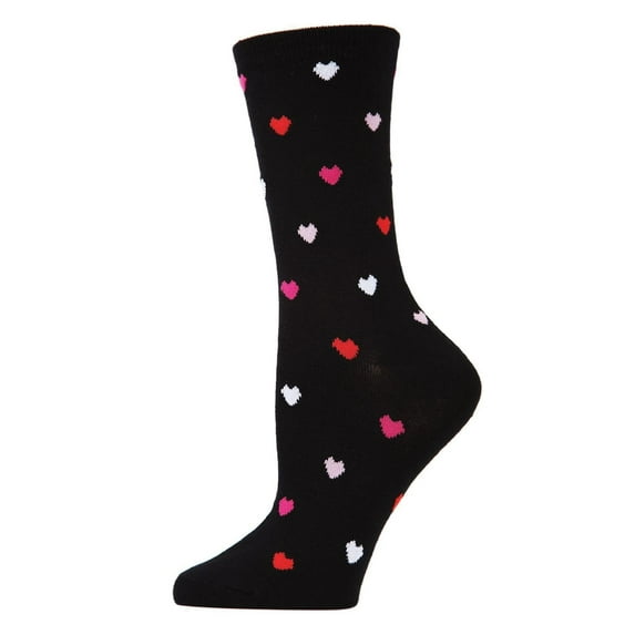 MeMoi Delicate Hearts Bamboo Blend Crew Socks - Mens - Male