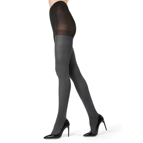 MeMoi Women's Dark Denim Wash Opaque Tights - Womens - Female (Medium/Large, Black Denim)