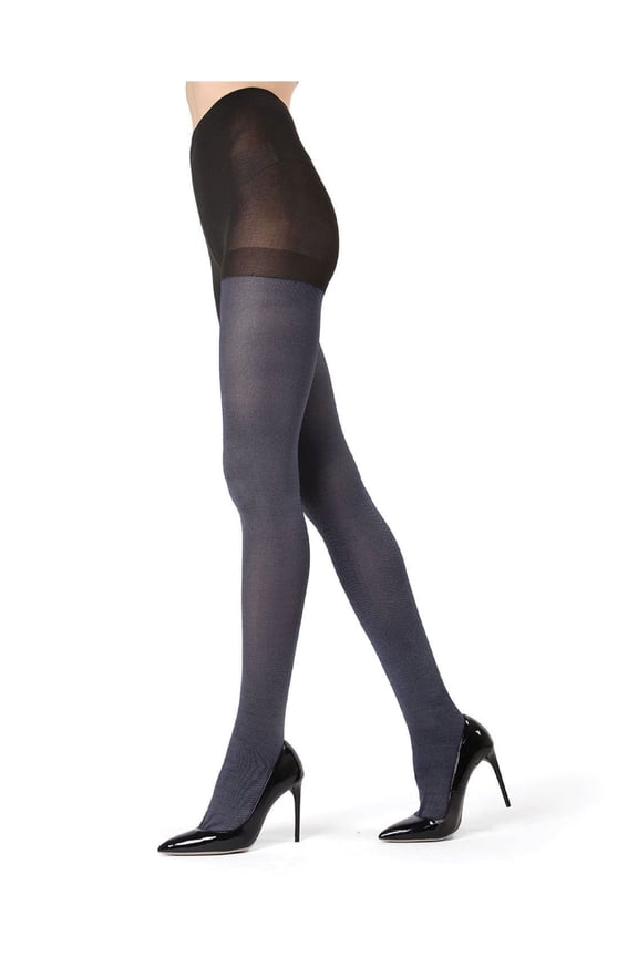 Women's Dark Denim Wash Opaque Tights - Womens - Female, Small/Medium, Navy Denim
