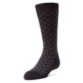 thumbnail image 1 of MeMoi Diamonds and Dots Dress Cotton Blend Crew Socks - Boys - Male, 7-8, Black, 1 of 7