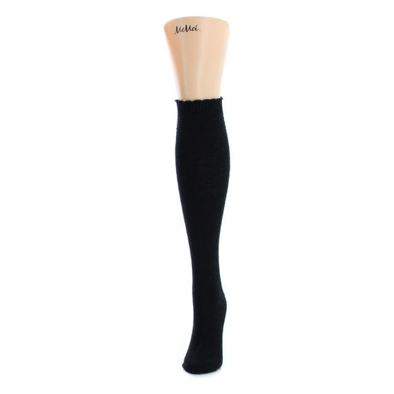 MeMoi DigiDiamond Cotton Blend Knee High Sock - Womens - Female, One Size, Black