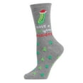 thumbnail image 1 of MeMoi Women's Dill-ightful Holiday Crew Socks - Womens - Female, 9-11, Medium Gray Heather, 1 of 7