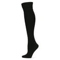 thumbnail image 1 of MeMoi Donegal Cuffed Fleece Knee High Socks - Womens - Female, One Size, Black-Ivory, 1 of 7