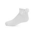 thumbnail image 1 of MeMoi Dual Flower Cotton Blend Anklet Sock - Girls - Female, 2, White, 1 of 9