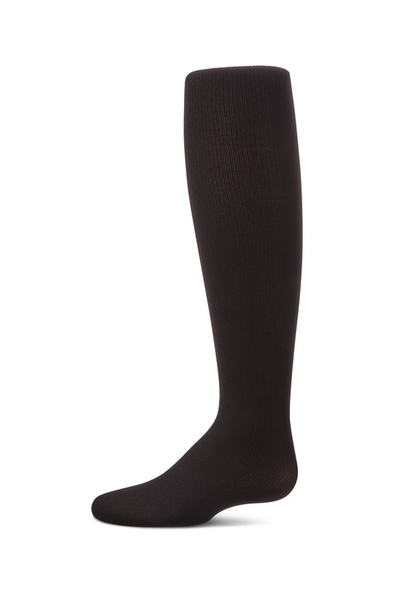 Elegant Ribbed Nylon Tights - Girls - Female, 2-4, Black