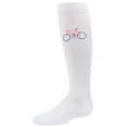 thumbnail image 1 of MeMoi  Embroidered Bicycle Knee-High Socks - Girls - Female, 2, Denim, 1 of 2