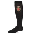 thumbnail image 1 of MeMoi  Embroidered Crest Cotton Knee High Socks - Girls - Female, 6, Navy, 1 of 2