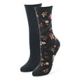 thumbnail image 1 of MeMoi Exotic Birds Cotton Blend 2 Pair Pack Crew Socks - Mens - Male, 1 of 2