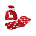 thumbnail image 1 of MeMoi Fa La La Llama Cozy Socks & Gift Bag Set, One Size, Red, 1 of 2