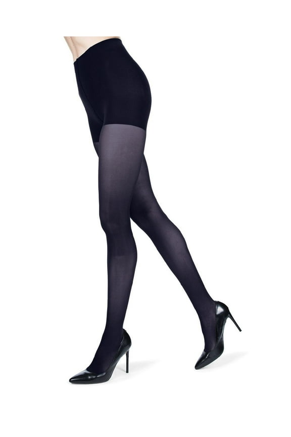 Women's Semi-Opaque FirmFit Control Top Tights - Womens - Female (Medium/Large, Navy)