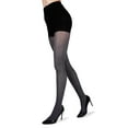 thumbnail image 1 of MeMoi FirmFit Heather Control Top Opaque Tights - Womens - Female (Medium/Large, Black), 1 of 6