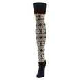 thumbnail image 1 of MeMoi Flake Zone Cotton Blend Sweater Tights/Legwarmer - Womens - Female, Small/Medium, Black-Black, 1 of 2