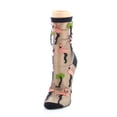 thumbnail image 1 of MeMoi Flamingo Sheer Women's Ankle Socks - Womens - Female, One Size, Black, 1 of 2