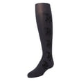 thumbnail image 1 of MeMoi  Flocked Floral Opaque Tights - Girls - Female, 2-4, Black, 1 of 7