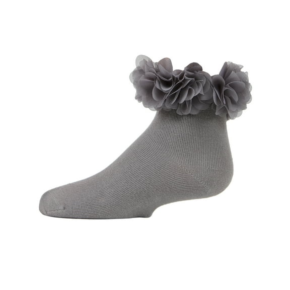 MeMoi Floral Halo Anklet Socks | Cute Socks for Girls by MeMoi 10 / Gray