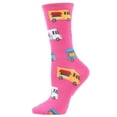 thumbnail image 1 of MeMoi Food Trucks Bamboo Blend Crew Socks - Womens - Female, One Size, Carmine Rose, 1 of 2