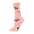 thumbnail image 1 of MeMoi French Bulldog and Roses Bamboo Blend Crew Novelty Socks - Womens - Female, 9-11, Black, 1 of 9