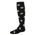 thumbnail image 1 of MeMoi Fun & Fuzzy Girls Polka Dot Cotton Blend Knee Socks - Girls - Female, 8, Black, 1 of 7