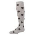 thumbnail image 1 of MeMoi Fun & Fuzzy Girls Polka Dot Cotton Blend Knee Socks - Girls - Female, 8, Light Gray, 1 of 7