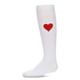 thumbnail image 1 of MeMoi  Fuzzy Heart Knee High Socks - Girls - Female, 10, White, 1 of 7