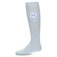 thumbnail image 1 of MeMoi  Fuzzy Smiley Face Knee High Socks - Girls - Female, 8, Green, 1 of 8
