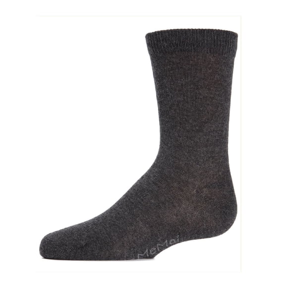 MeMoi Kids' Basic Cotton Blend Crew Socks, 10, Denim