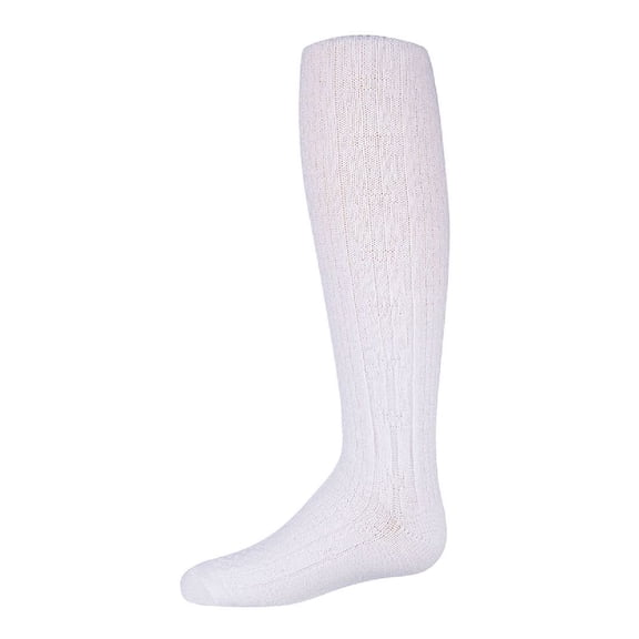 MeMoi Girls Cozy Cable Ribbed Knit Knee-High Socks - Girls - Female, 10-12, White