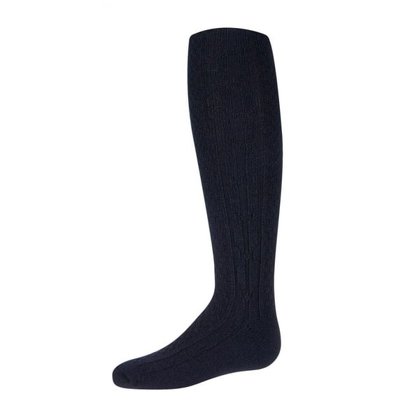 MeMoi Girls Cozy Cable Ribbed Knit Knee-High Socks - Girls - Female, 8-9, Navy