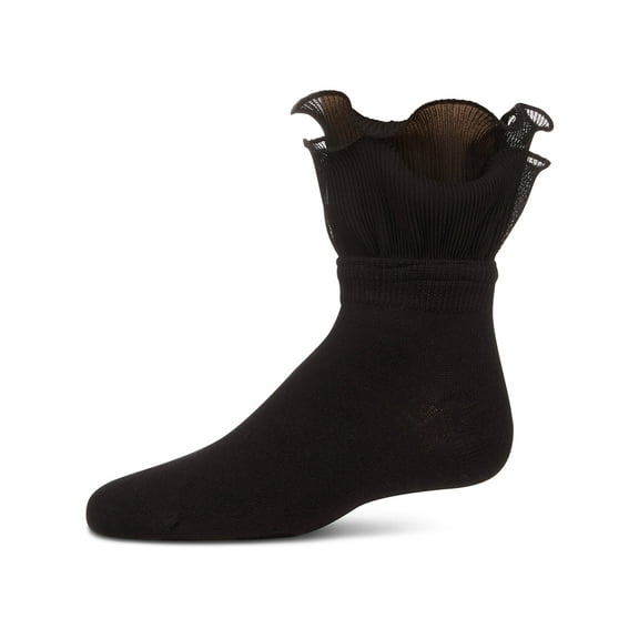 MeMoi Dual Layer Ruffle Anklet Socks - Girls - Female, 0, White