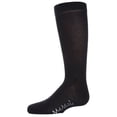 thumbnail image 1 of MeMoi Ribbed Classic Cotton-Rich Solid-Color Knee High Sock - Girls - Female, 6, Black, 1 of 12