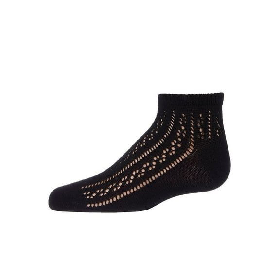 MeMoi Girls Pelerine Cotton Blend Anklet Socks - Girls - Female, 8, Black