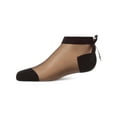 thumbnail image 1 of MeMoi Girls Silky-Sheer Micro-Mesh Ankle Sock with Satin Bow - Girls - Female, 4, Black, 1 of 11