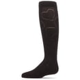 thumbnail image 1 of MeMoi Girls Stretch Cotton Multi Heart Design Knee Sock - Girls - Female, 12, Black, 1 of 8