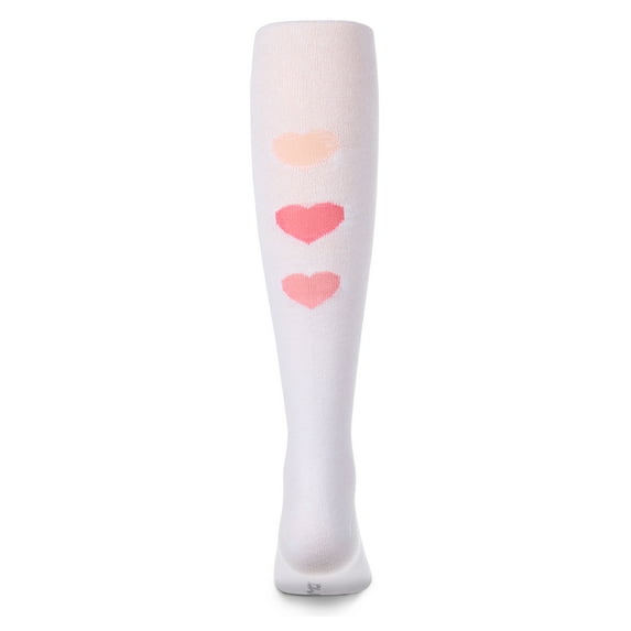 MeMoi Girls "Triple Heart" Cotton-Rich Mini-Ribbed Fashion Sweater Tights - Girls - Female, 14, Blue