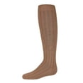 thumbnail image 1 of MeMoi Girls Wide Ribbed Cotton Blend Uniform Knee Socks - Girls - Female, 10-12, Chino, 1 of 8