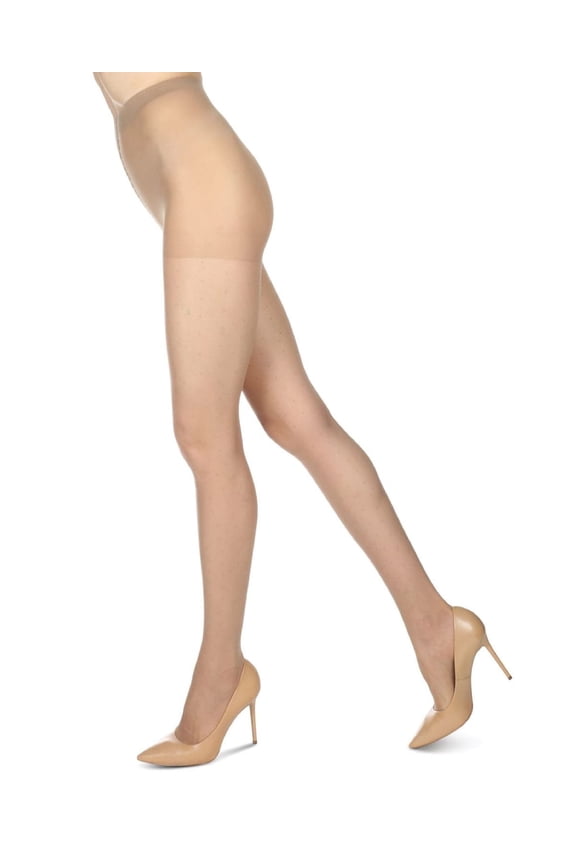 Glam Dotted Inlay Soft Sheer Tights - Womens - Female (M-L, Nude)