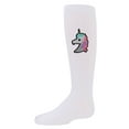 thumbnail image 1 of MeMoi  Glitter Unicorn Knee-High Socks - Girls - Female, 8, White, 1 of 7