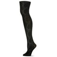 thumbnail image 1 of MeMoi Women's Glitzy Python Opaque Nylon Tights - Womens - Female (Small/Medium, Black), 1 of 3