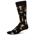 thumbnail image 1 of MeMoi Happy Hour Beer and Peanuts Bamboo Blend Men's Crew Socks - Mens - Male, 10-13, Black, 1 of 10