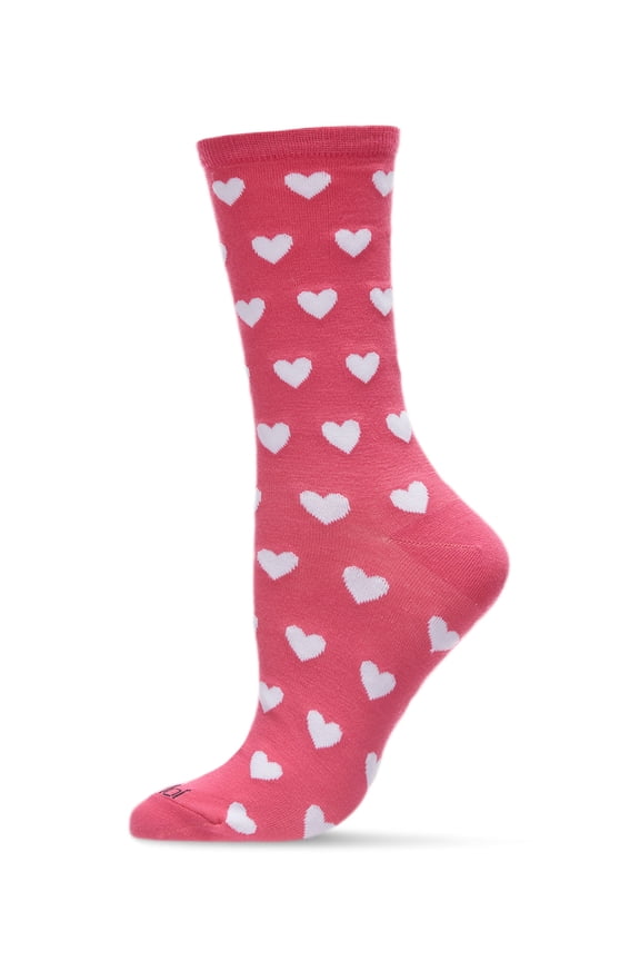 Hearts Bamboo Blend Crew Socks - Mens - Male
