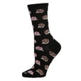 thumbnail image 1 of MeMoi Hedgehogs Bamboo Blend Crew Socks - Womens - Female, One Size, Grape Juice, 1 of 7