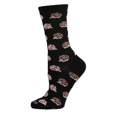 MeMoi Hedgehogs Bamboo Blend Crew Socks - Womens - Female