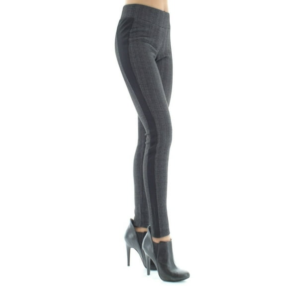 MeMoi Herringbone Chic Wide Waistband Leggings - Womens - Female (Medium/Large, Black)