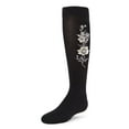 thumbnail image 1 of MeMoi  High Climbers Embroidered Floral Knee-High Socks - Girls - Female, 6, Black, 1 of 7