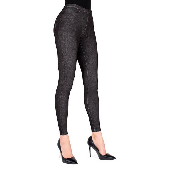 MeMoi High-Waisted Skinny Jean Leggings - Womens - Female (Small/Medium, Black)