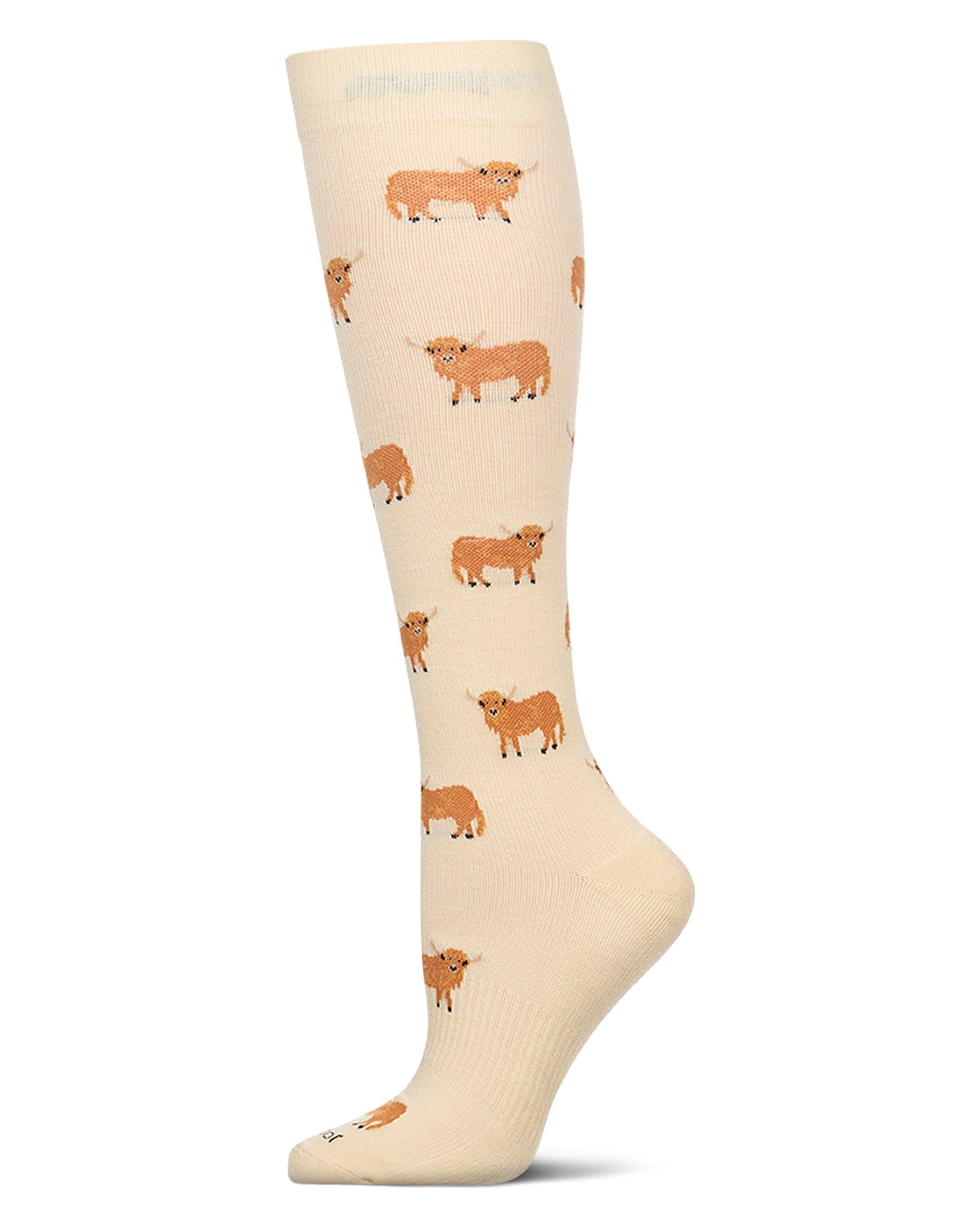MeMoi Women's Highland Cows Bamboo Compression Socks, 9-11, Wax Paper ...